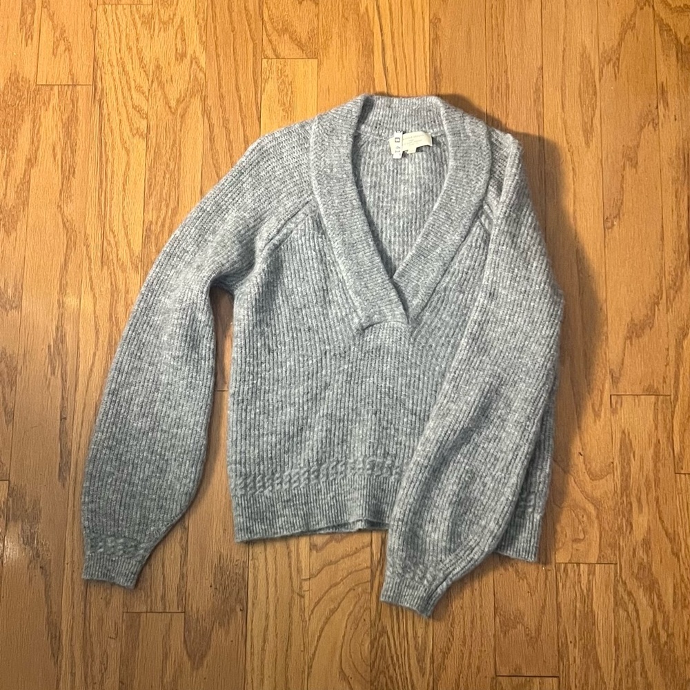 Sezane Gray Knit Sweater